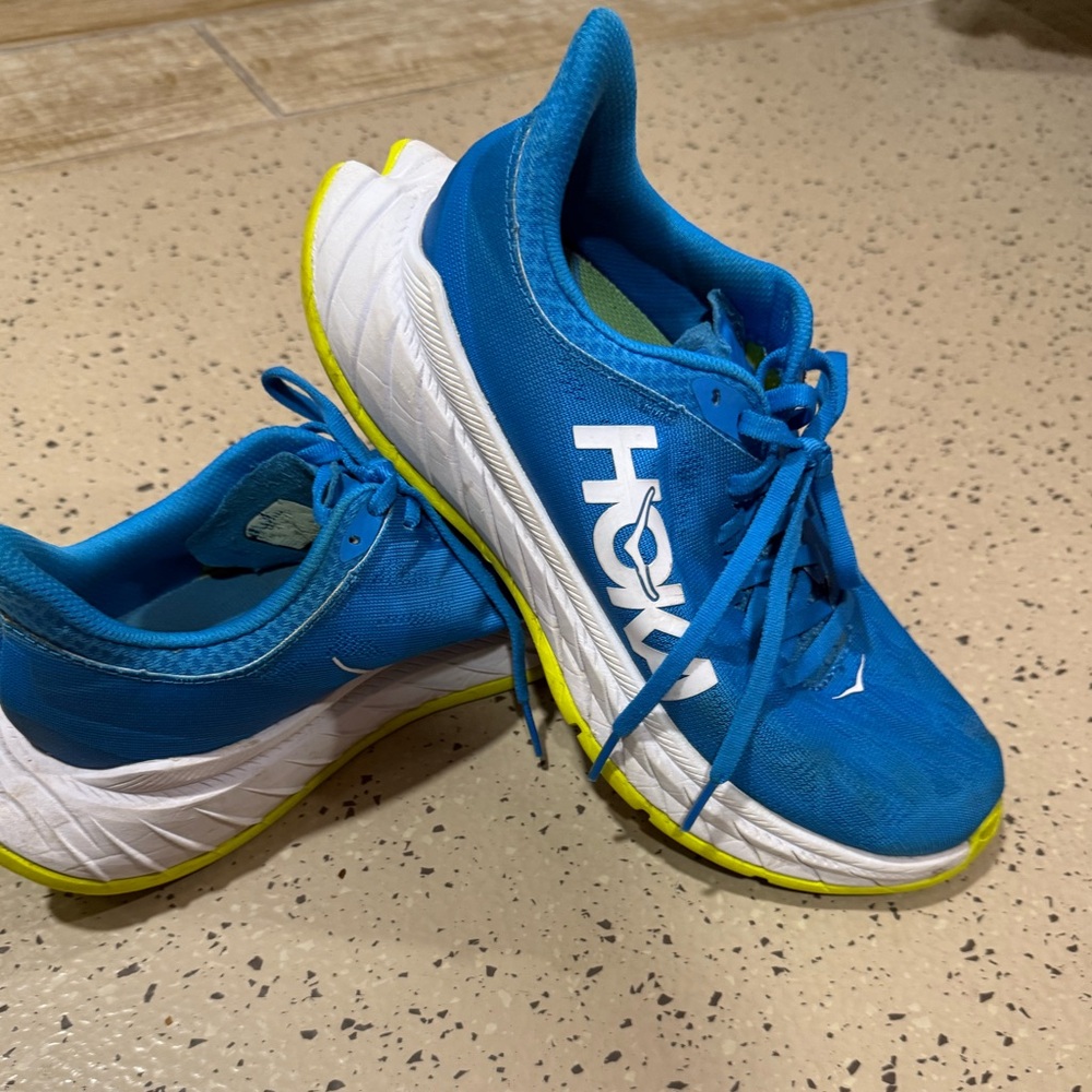 Hoka Kids Blue and White Sneakers